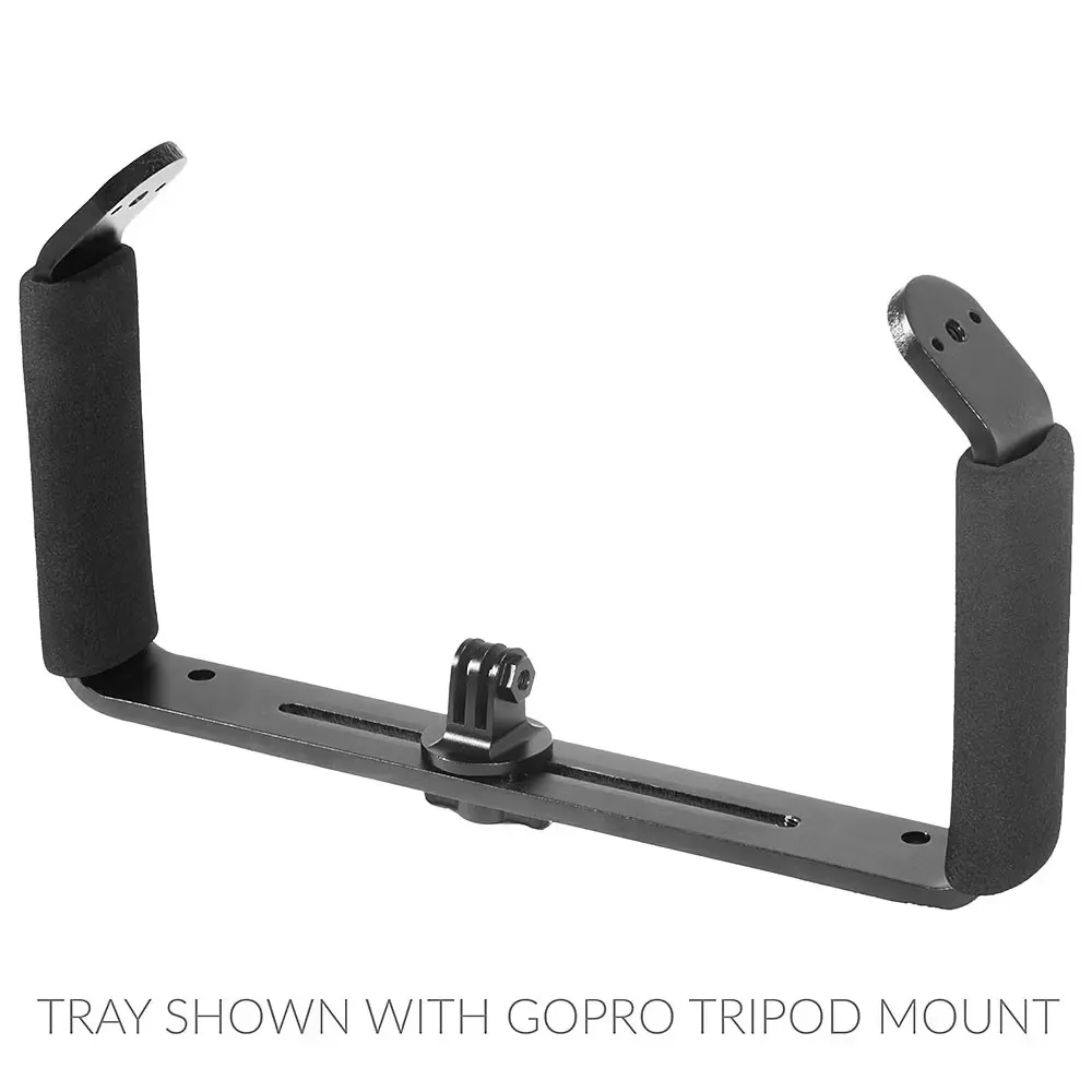 Backscatter Wide Double Handle and Tray for GoPro, Compact & Mirrorless Housings 
