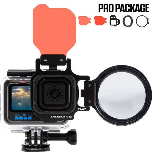 [ff-pro12] Backscatter FLIP12 Pro Package with SHALLOW & DIVE Filters & +15 MacroMate Mini Lens for GoPro HERO 5, 6, 7, 8, 9, 10, 11