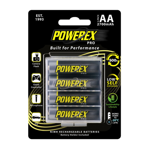 [BATT AA 00611] Powerex PRO Precharged AA Rechargeable Batteries  2700mAh (4-pack)