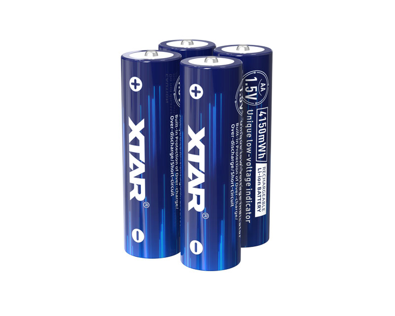 XTAR AA 1.5V 4150mah Lithium Ion Batteries (Pack of 4)