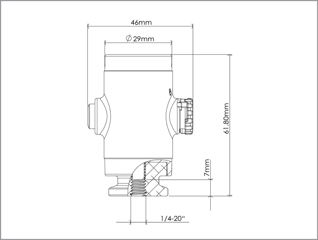 AOI Quick Release System-11 Base with Tripod Screw Mount