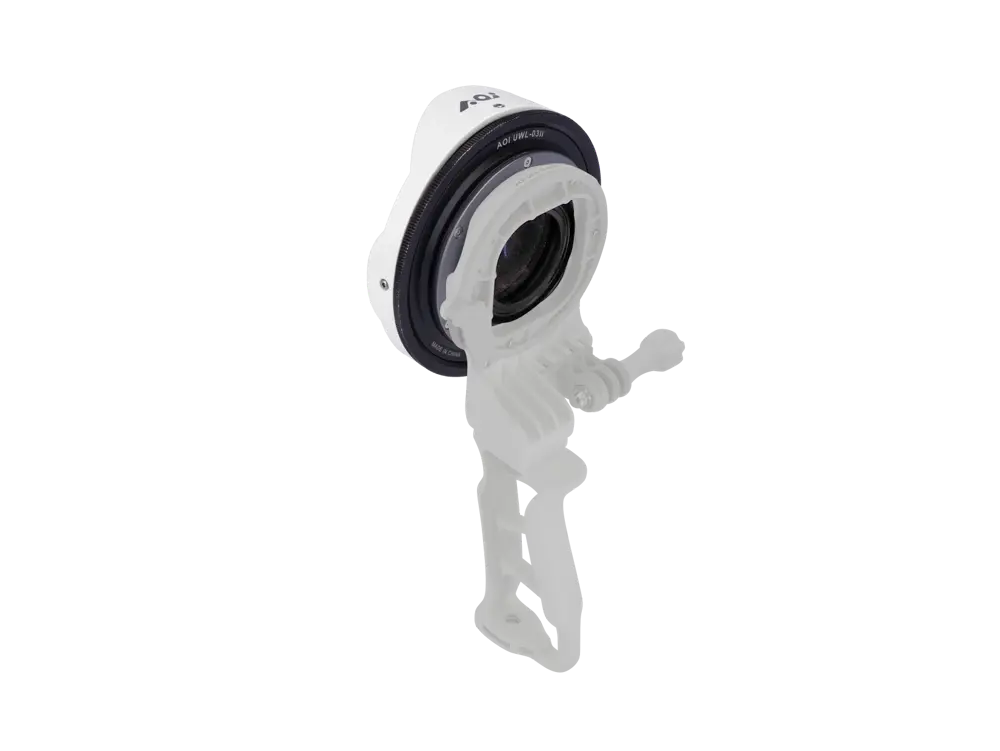 AOI UWL-03II-WHT_Applied with QRS-02 Base Mount_Installed_Back.webp