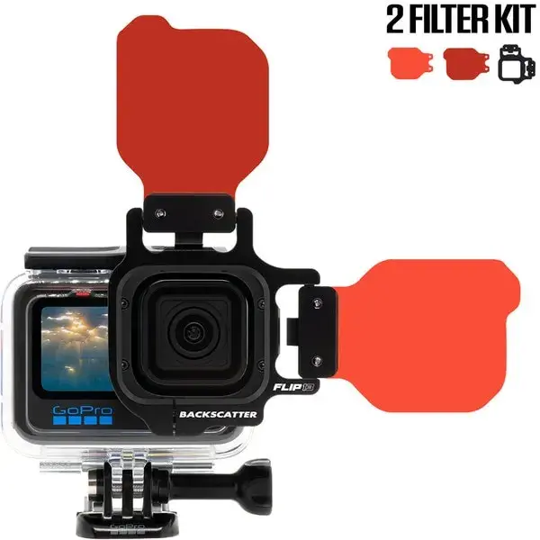 Backscatter FLIP13 Two Filter Kit with SHALLOW & DIVE Filters for GoPro 5, 6, 7, 8, 9, 10, 11,
12, 13