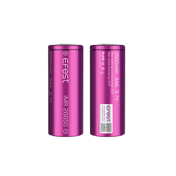 Efest IMR 26650 3500mAh 64A flat top battery (1 piece)